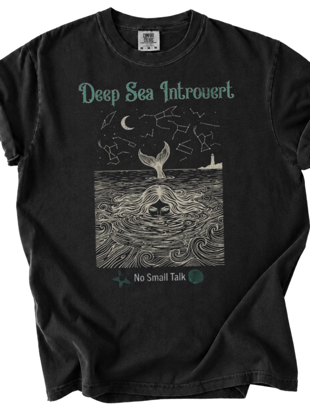 Comfort Colors Black "Deep Sea Introvert" Graphic Tee